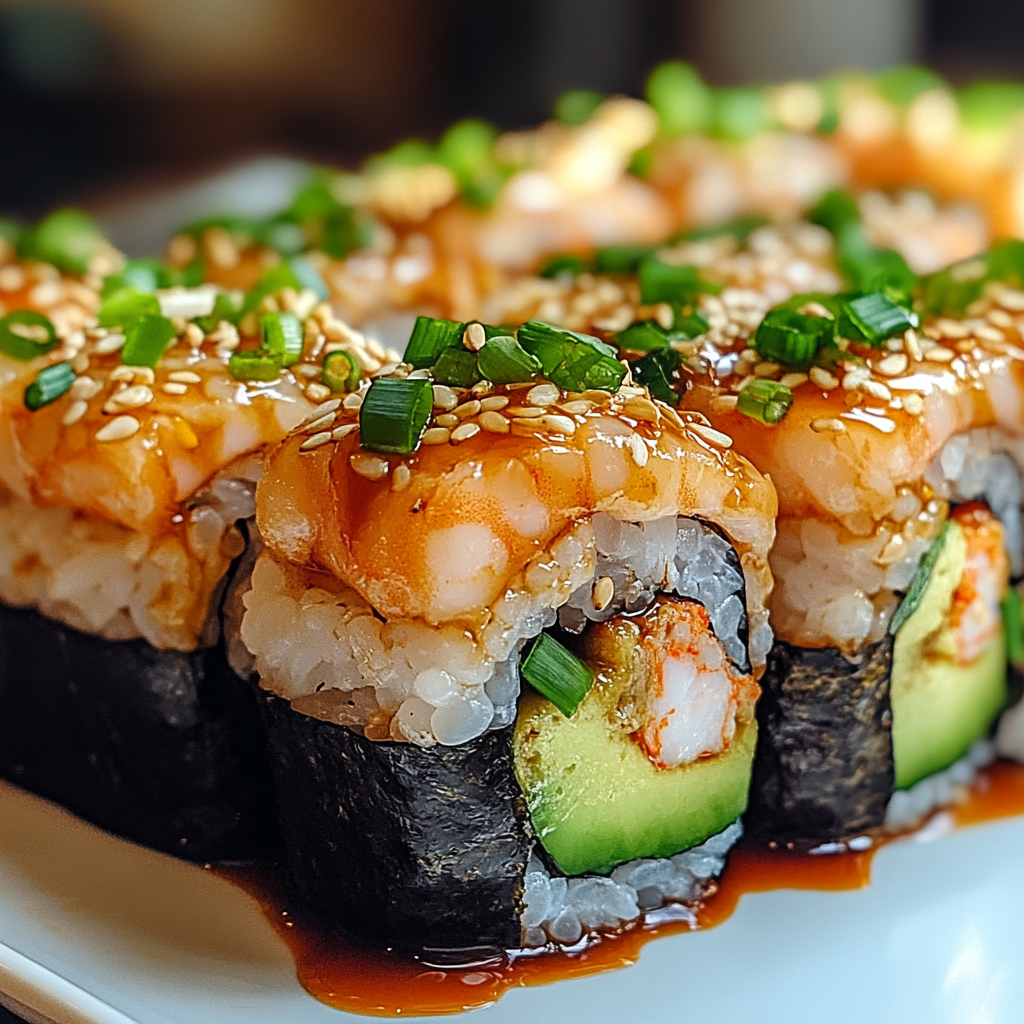 SPICY SHRIMP SUSHI STACKS