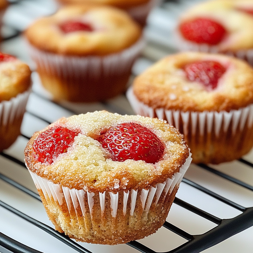 fresh strawberry muffins