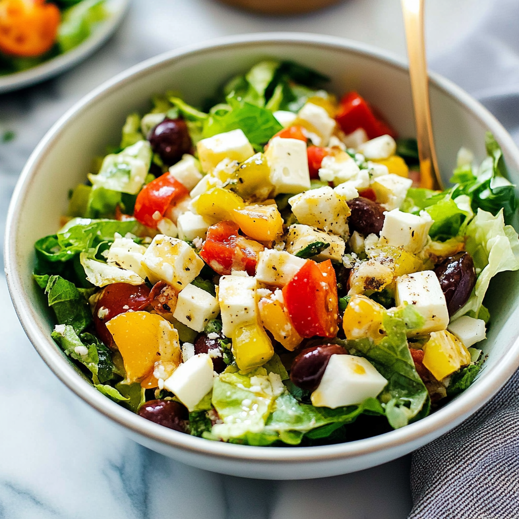 Hearty Almond Greek Salad