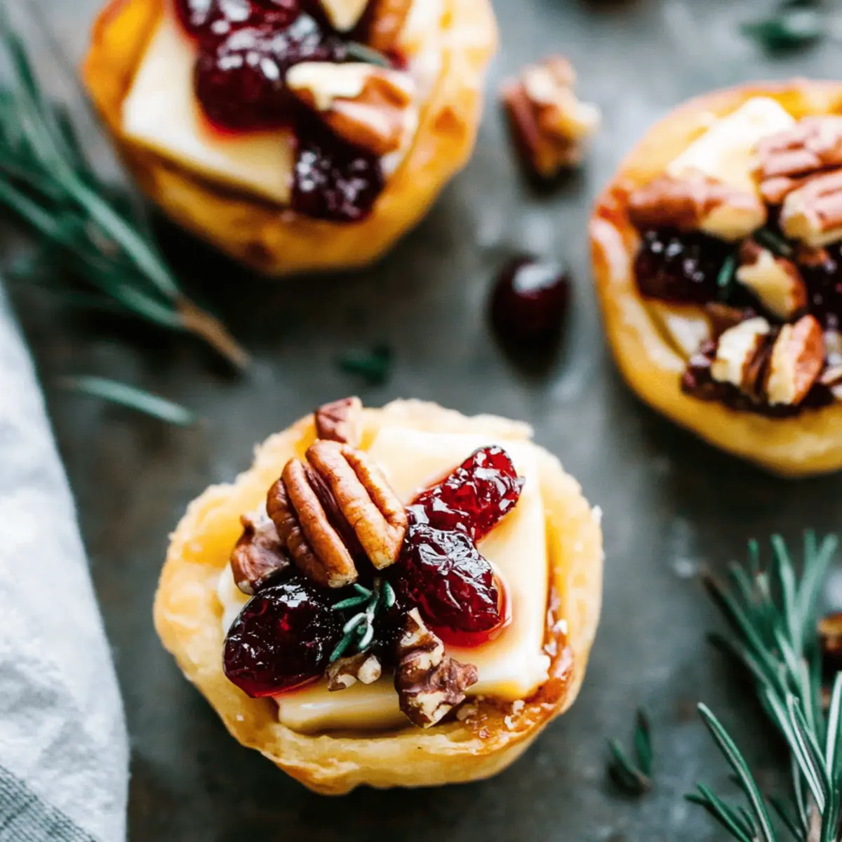 Cranberry Pecan Brie Bites