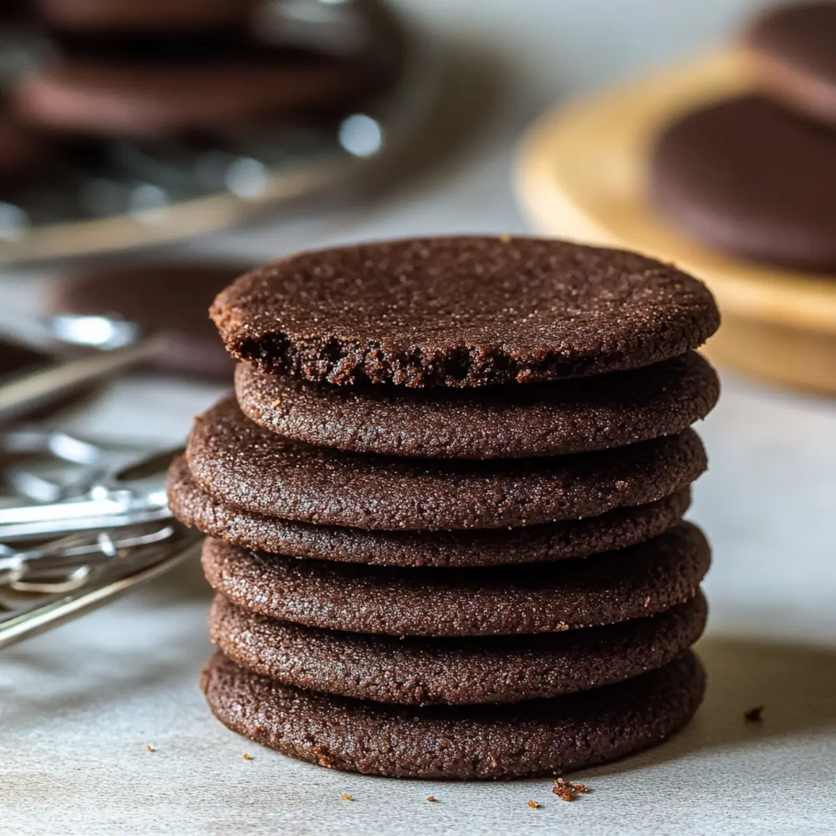 Dark Chocolate Shortbread Cookies