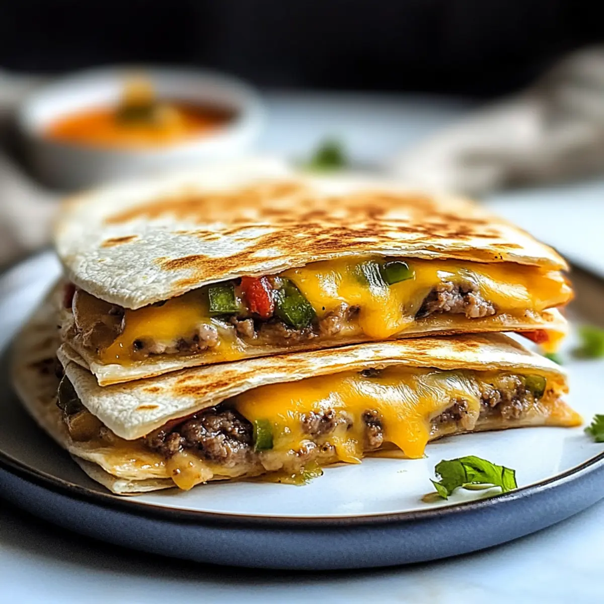 Smash Burger Quesadillas