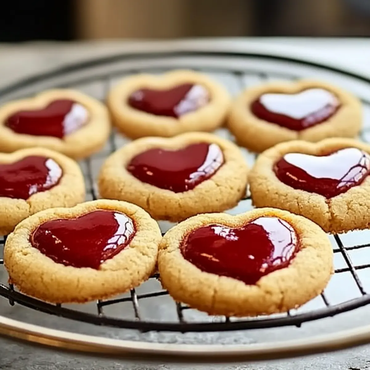 Heart Thumbprint Cookies