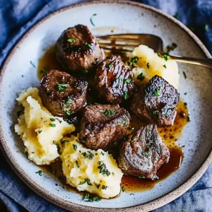 Steak Bites with Smashed Potatoes