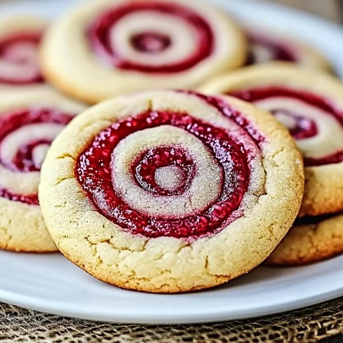 Raspberry Swirl Cookies