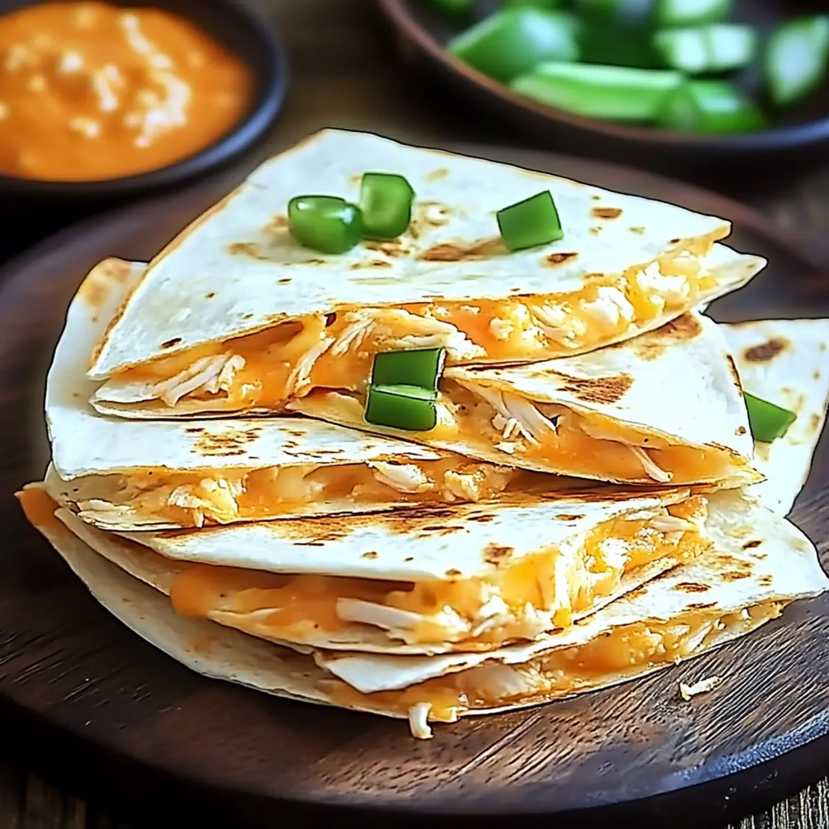 Buffalo Turkey Quesadillas
