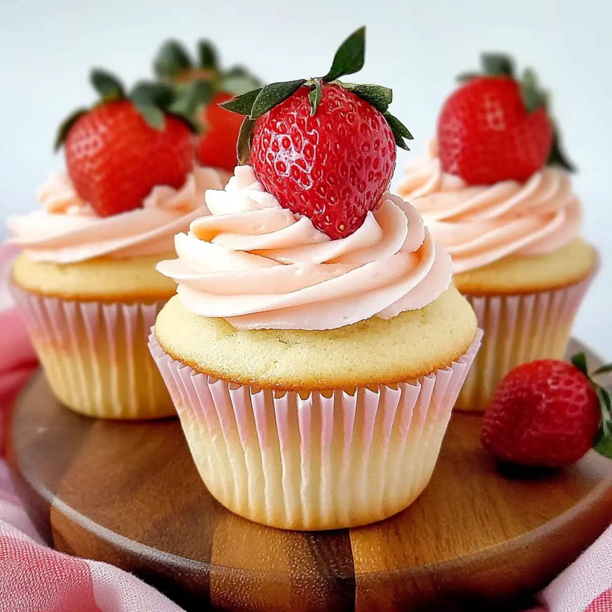 Strawberries and Cream Cupcakes