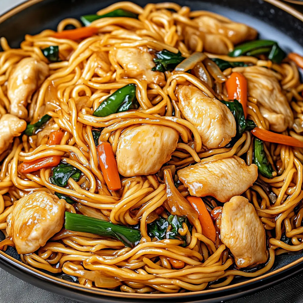 Garlic Chicken Lo Mein