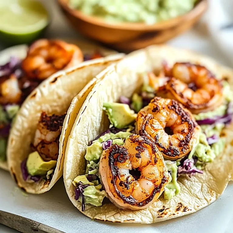 Crispy Shrimp Tacos with Avocado Lime Slaw