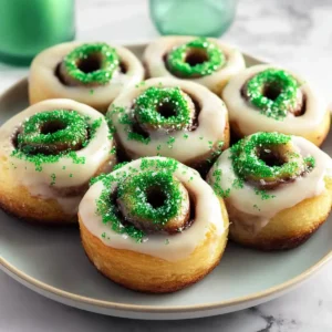 St Patrick’s Day Cinnamon Rolls