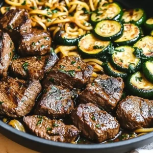 Garlic Butter Steak with Zucchini