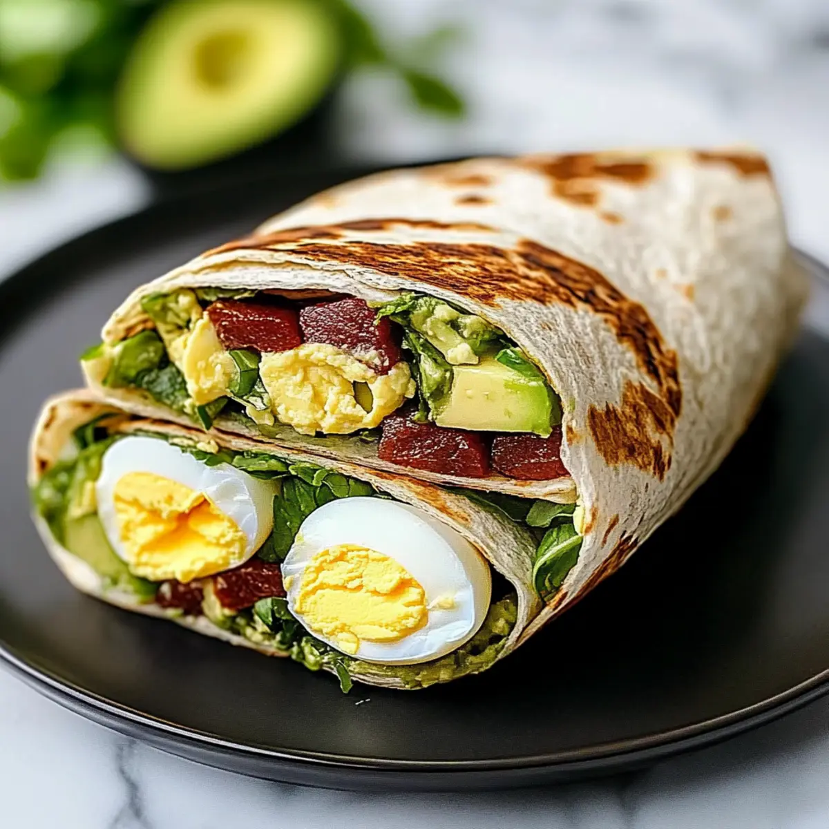 Breakfast Wrap with Egg and Avocado